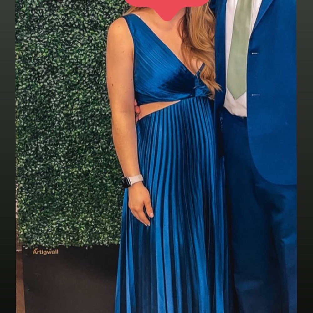 Abercrombie Satin Pleated Cutout Maxi